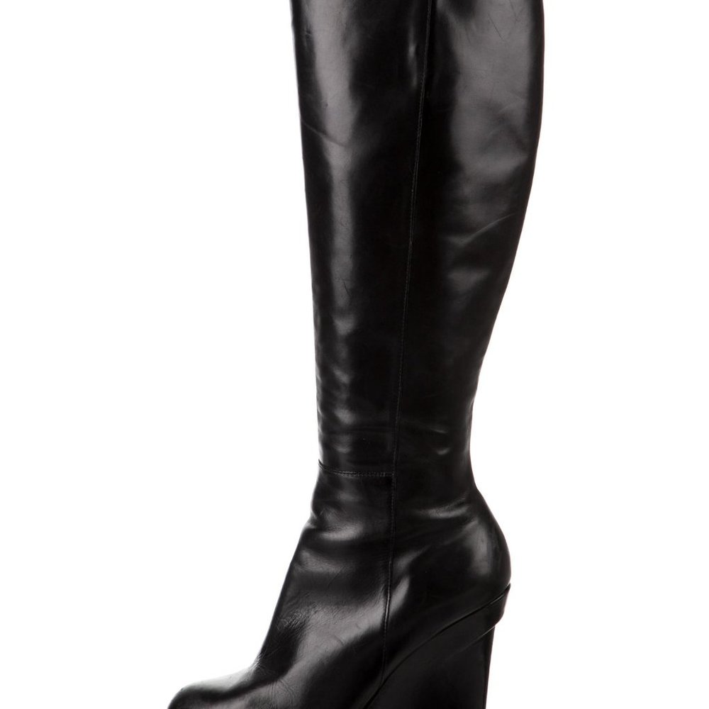 Vera Wang Lavender Label Wedge Boots Knee High Sz 10